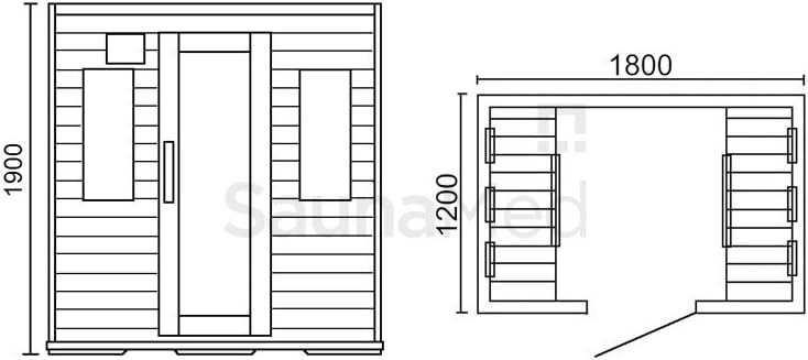 SaunaMed 4-Person Classic FAR Infrared Indoor Sauna