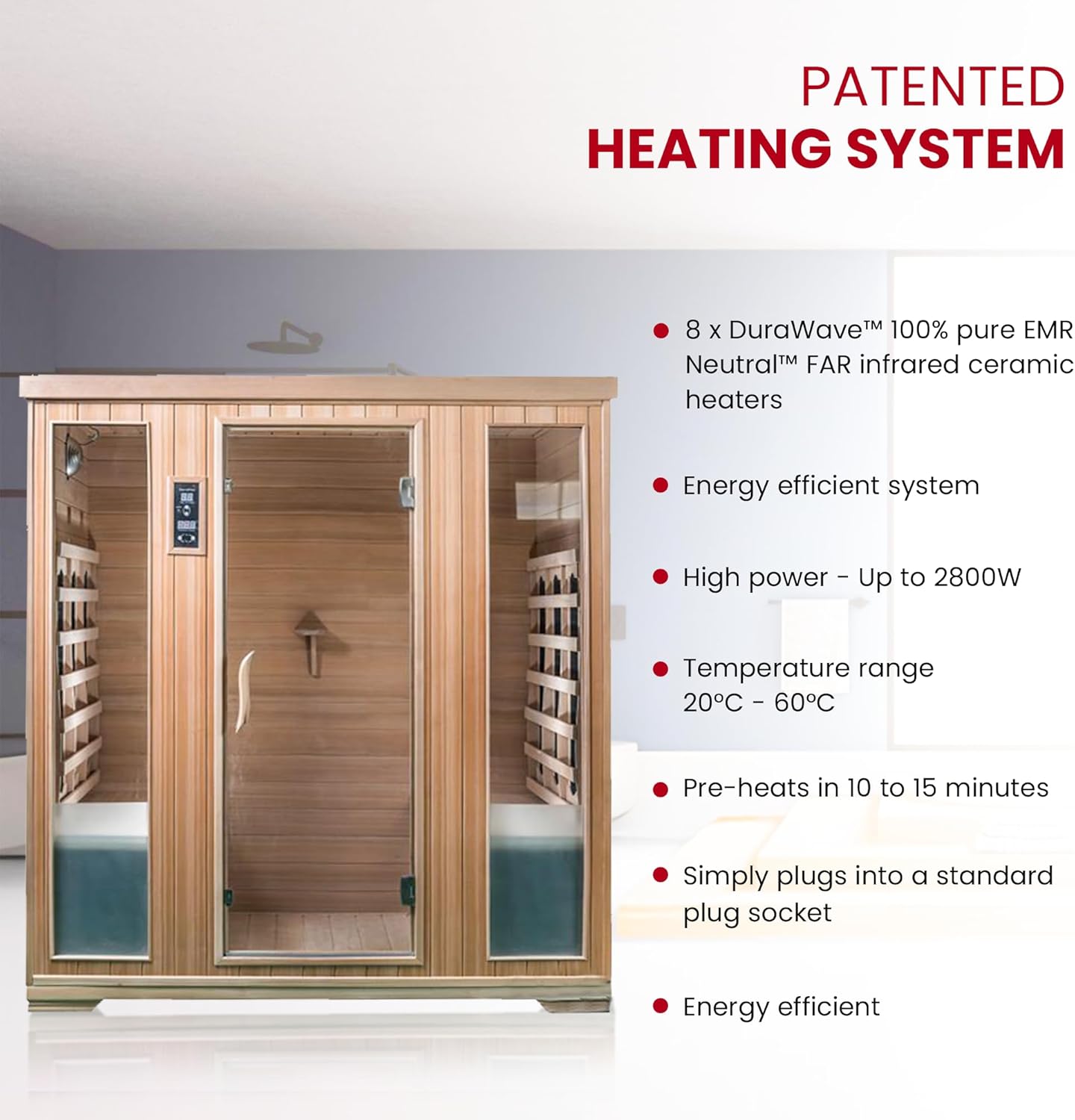 SaunaMed 4-Person Classic FAR Infrared Indoor Sauna